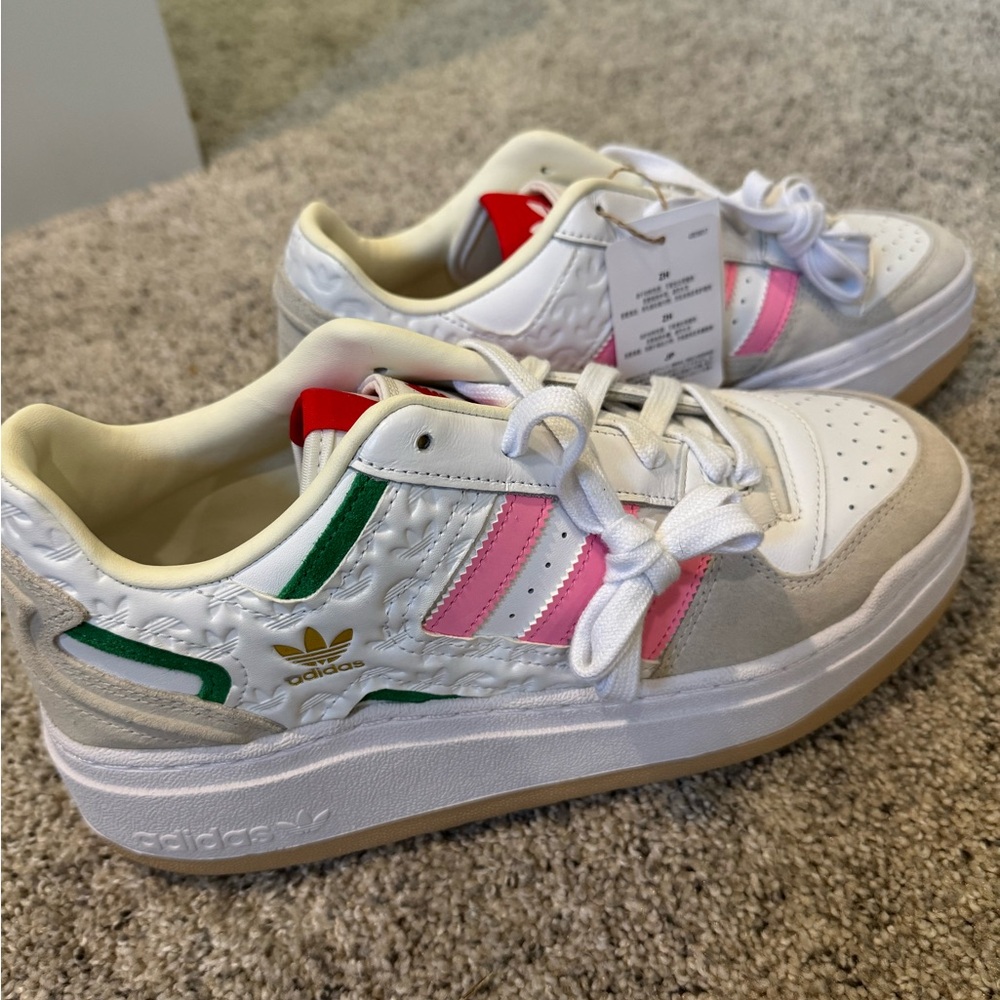 Adidas Forum XLG W White and Pink Sneakers